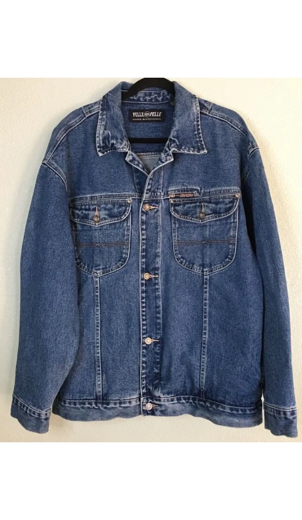 Pelle Pelle Mens Medium Blue Denim Jacket