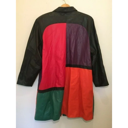 Pelle Pelle Multicolor Leather Coat view 2