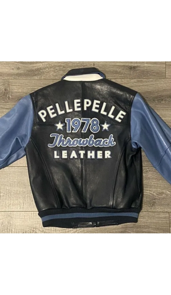 Pelle Pelle Blue Throwback Leather Jacket