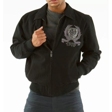 Best Pelle Pelle Black Zipper Wool Jacket view 2