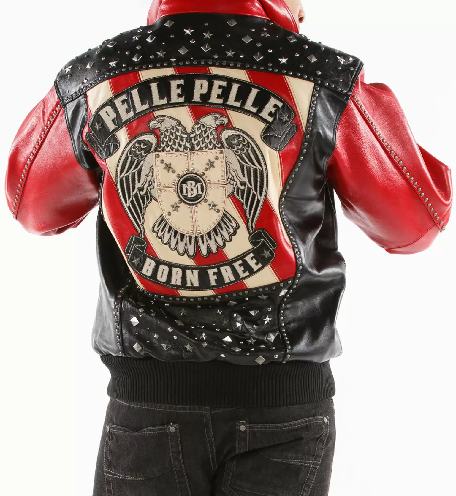Pelle Pelle Black Red Born Free Jacket