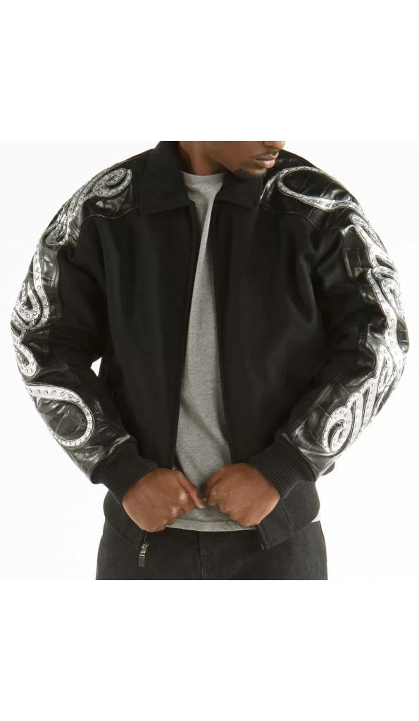 Pelle Pelle Black Studded Wool Jacket