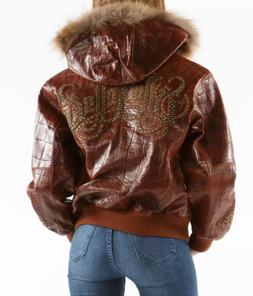Pelle Pelle Brown Leather Studded Jacket