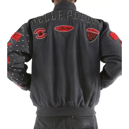 Pelle Pelle Grey Wool Jacket view 2