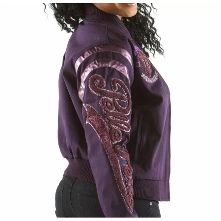 Pelle Pelle Purple P Crest Varsity Jacket view 2