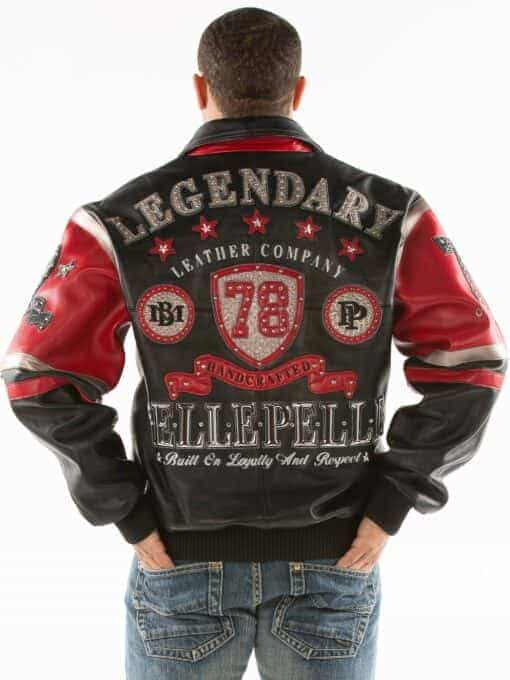 Pelle Pelle Black Red Studded Jacket