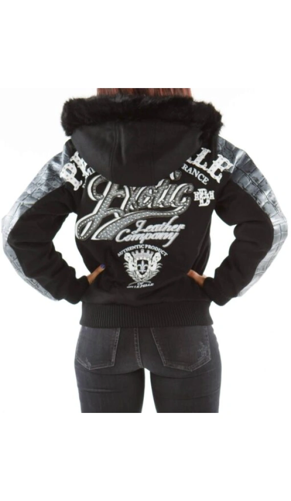 Pelle Pelle Black Exotic Fur Hood Jacket