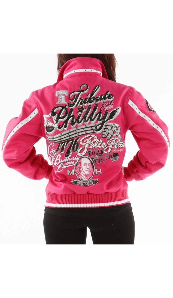 Pelle Pelle Pink Philly Tribute Wool Jacket