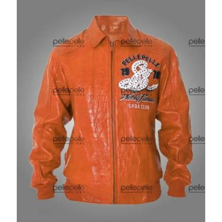 Pelle Pelle Orange Soda Club Leather Jacket view 2