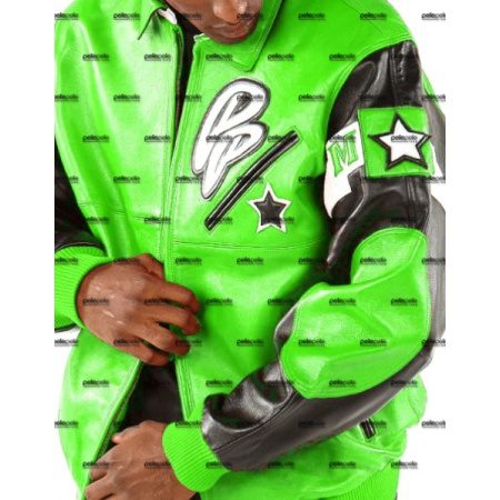 Green Pelle Pelle Soda  Club Leather Jacket view 3
