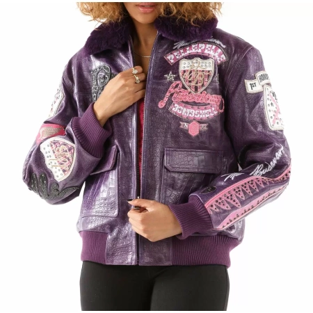 American Pelle Pelle Purple Bombshell Jacket view 2