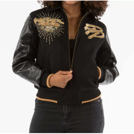 Black Pelle Pelle Varsity 1978 Jacket view 2