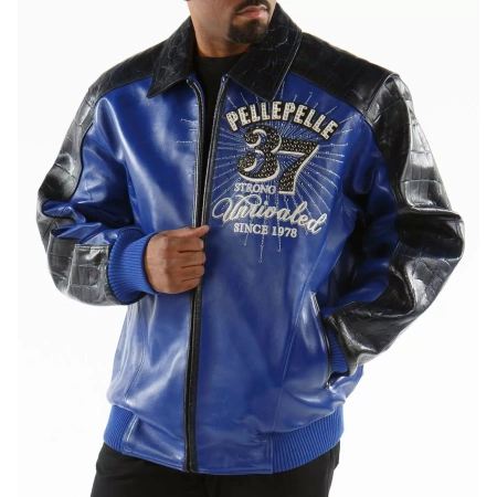 Pelle Pelle Blue Strong Avant Garde Jacket view 2