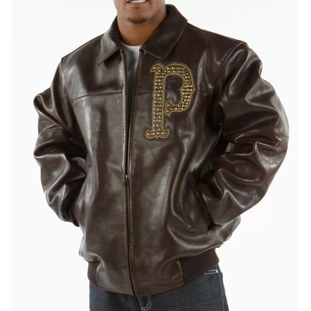 Brown Pelle Pelle Immortal Studded Jacket view 2