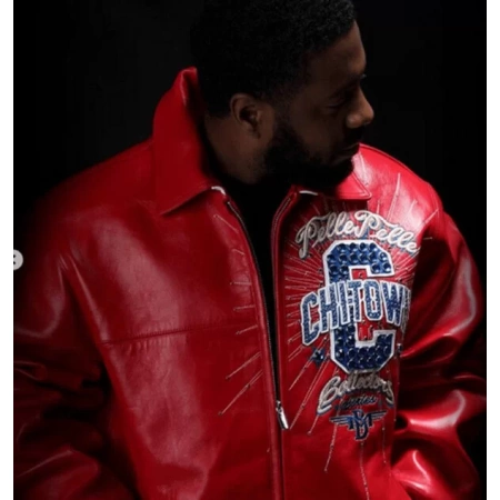 Red Pelle Pelle Chi Town Leather Jacket view 2