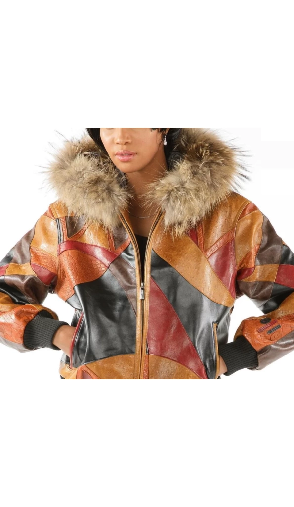 Pelle Pelle Ladies Multicolor Leather Jacket