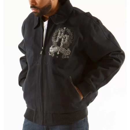 Pelle Pelle Royal Black Wool Jacket view 2