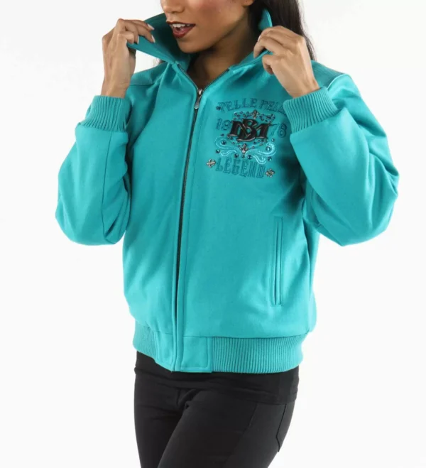 Live Like a Queen Pelle Pelle Blue Jacket view 2
