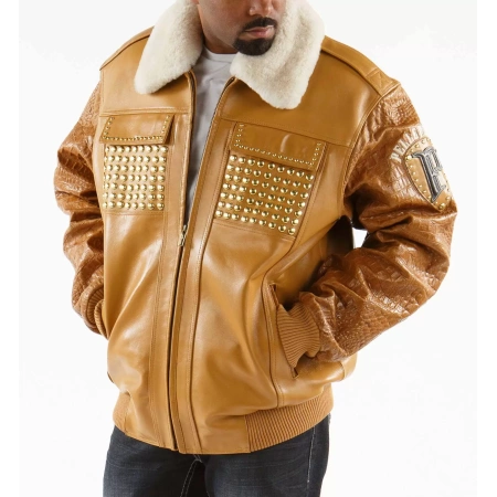 MB Pelle Pelle Brown Fur Collar Jacket view 2