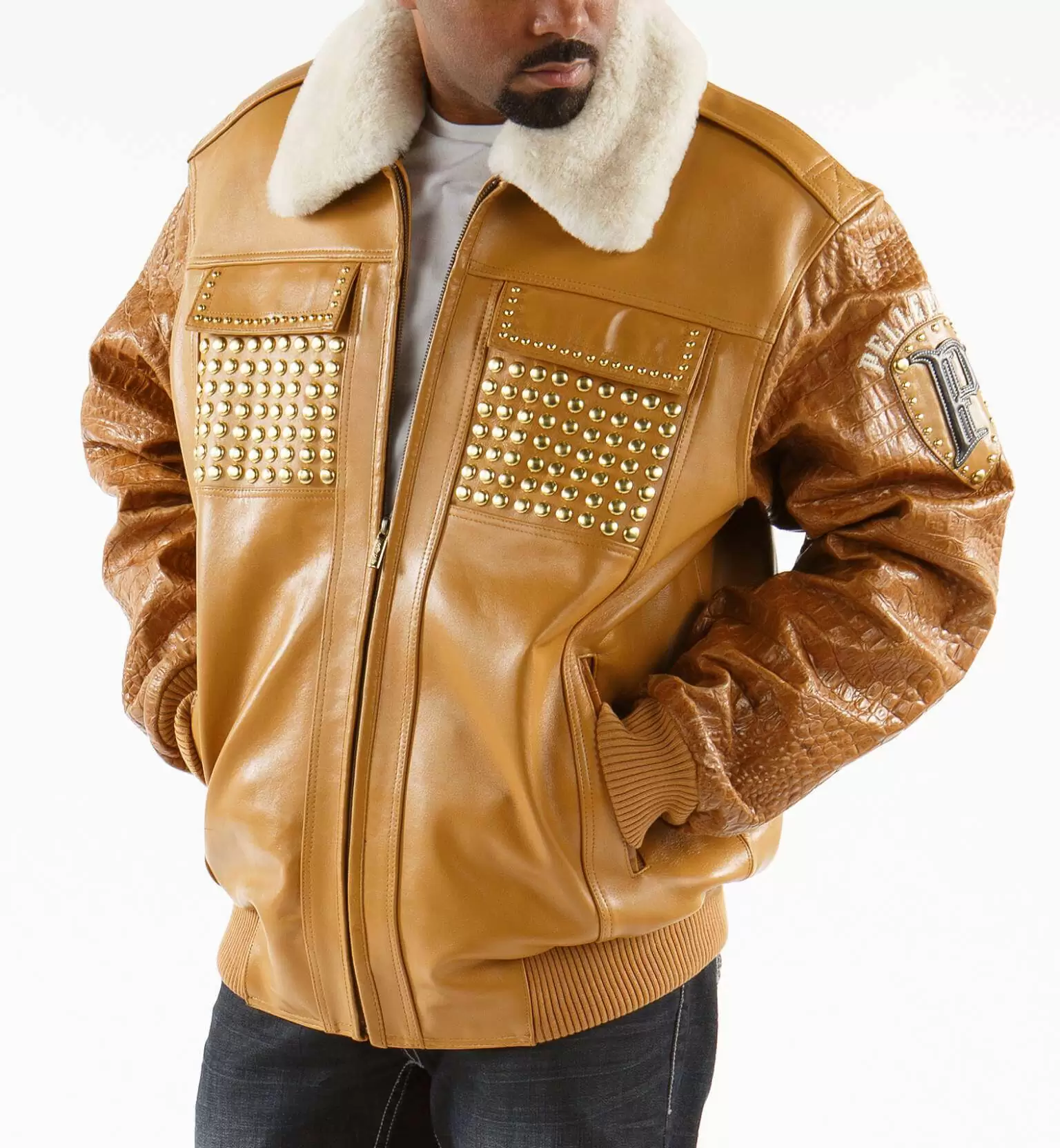 MB Pelle Pelle Brown Fur Collar Jacket view 2