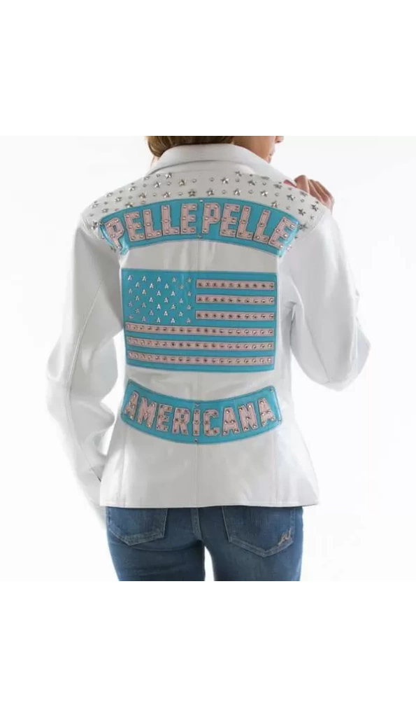 Pelle Pelle All American White Blue Jacket