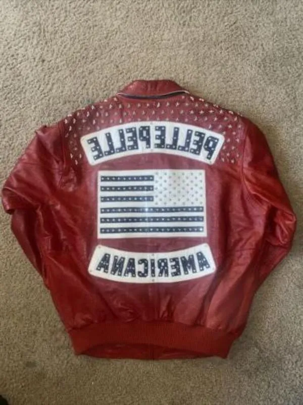 Red Pelle Pelle Americana Leather Jacket view 3