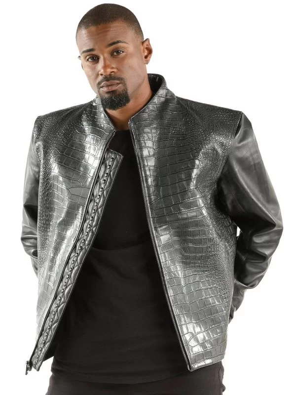 Authyentic Pelle Pelle China Collar Biker Black Jacket view 2