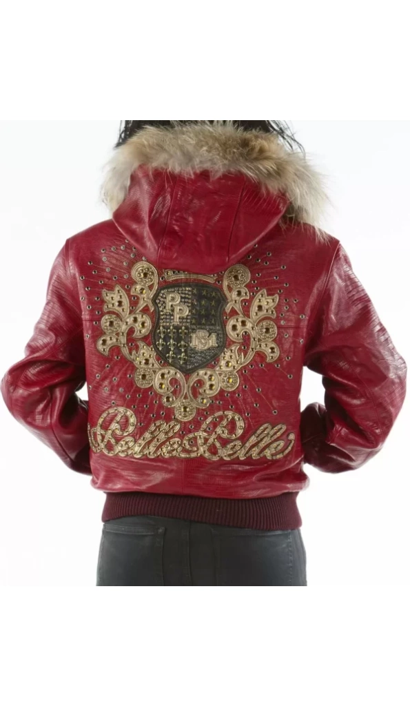 Pelle Pelle Crest Red Hood Leather Jacket