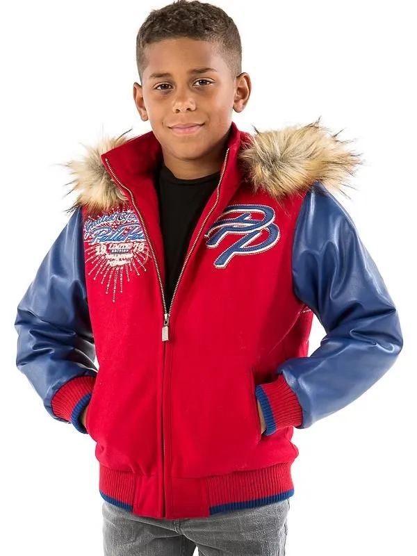 Bold Pelle Pelle Kids Limited Blue Red Jacket