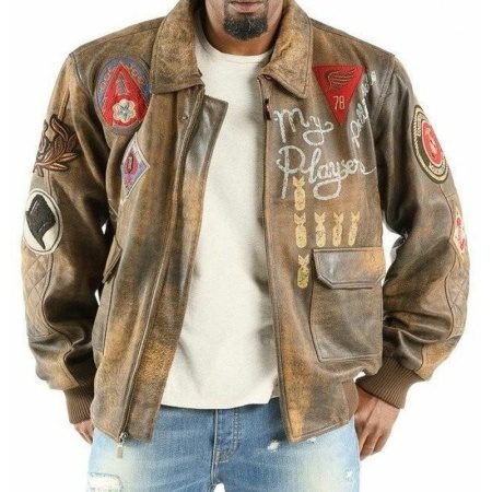 Exclusive Pelle Pelle Brown Bomber Jacket view 2