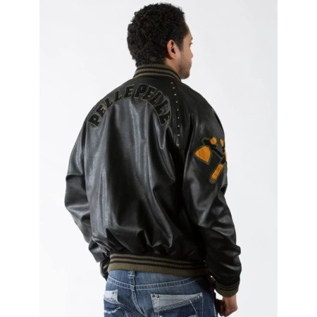Authentic Pelle Pelle Mens Bomber Black Jacket view 2