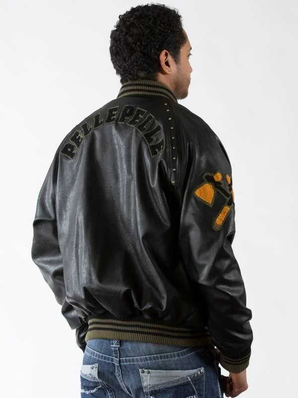 Authentic Pelle Pelle Mens Bomber Black Jacket view 2