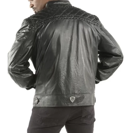 Bold Pelle Pelle Mens Quilted Black Jacket view 2