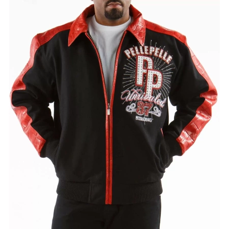 Pelle Pelle Red Black Avant Garde Jacket view 2
