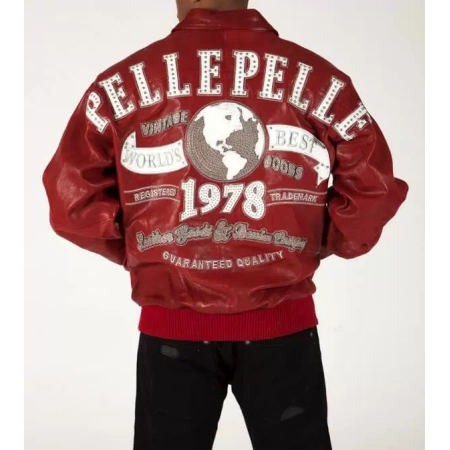 Pelle Pelle Red 1978 Vintage Studded Jacket view 2