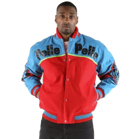 Pelle Pelle Soda Club Blue Red Jacket view 2
