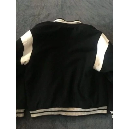 Authentic Pelle Pelle Vintage Black White Wool Jacket view 2