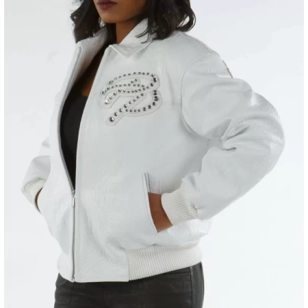 White Pelle Pelle Greatest Of All Time Jacket view 2