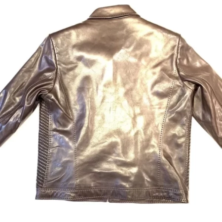 Bold Pelle Pelle Womens Chocolate Blue Bomber Jacket view 3
