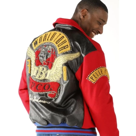 Exclusive Pelle Pelle World Red Bomber Jacket view 3