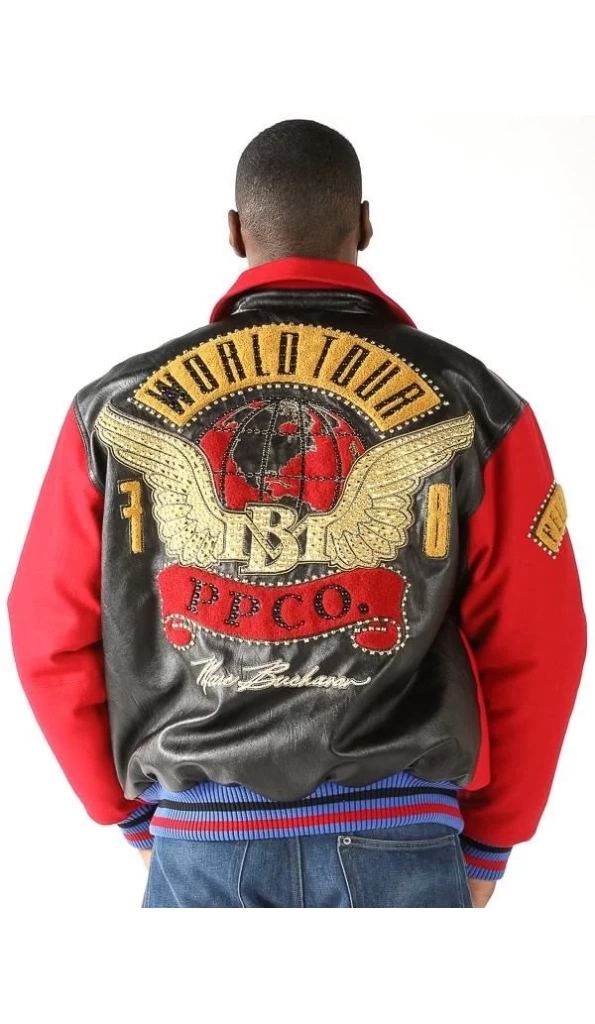 Exclusive Pelle Pelle World Red Bomber Jacket