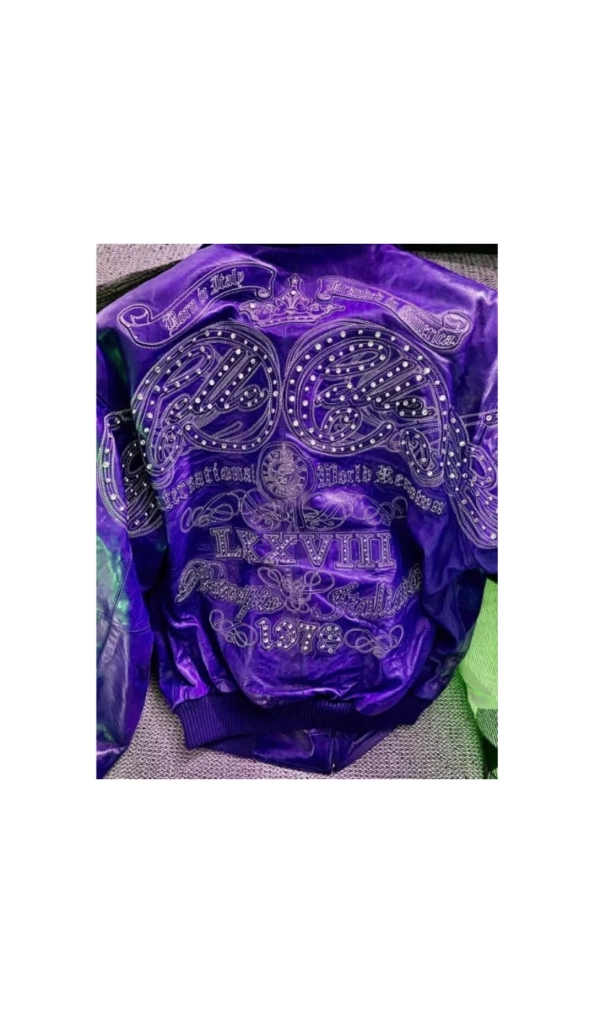 Pelle Pelle Purple Leather Studded Jacket