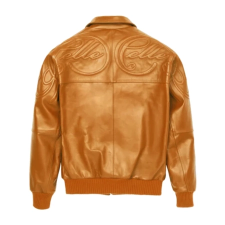 Brown Pelle Pelle Puff Plush Leather Jacket view 2
