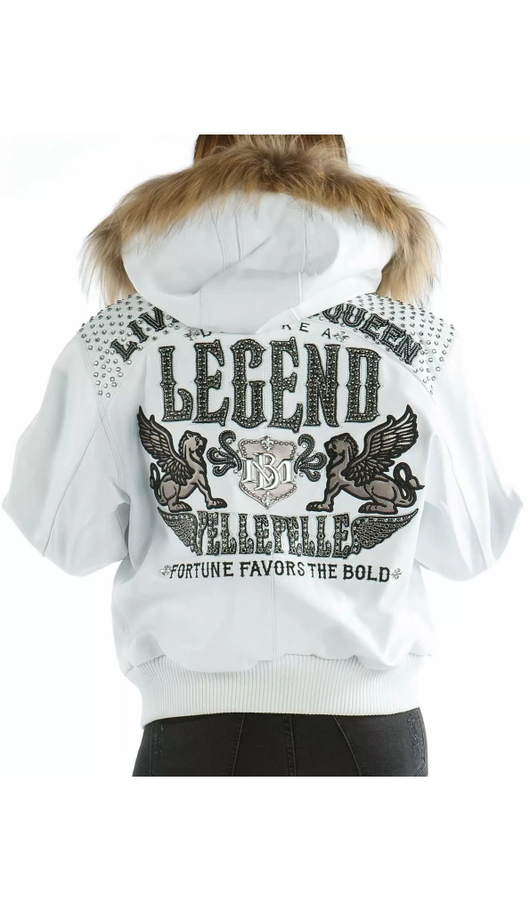 White Pelle Pelle Live Like a Queen Jacket