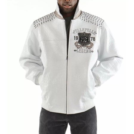 White Pelle Pelle Legend Studded Jacket view 2