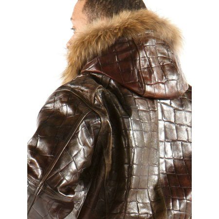 Bold Pelle Pelle Mens Crocodile Brown Jacket view 2