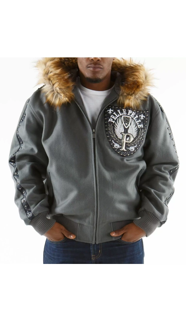 Pelle Pelle Grey Band Of Brother Hood Jacket