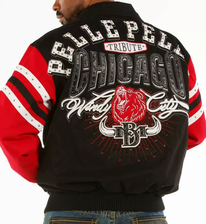 Pelle Pelle Tribute Chicago Black Red Jacket view 2