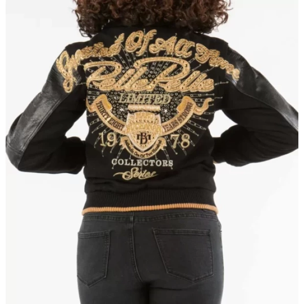 Pelle Pelle Black Greatest Of All Time Varsity Jacket view 2