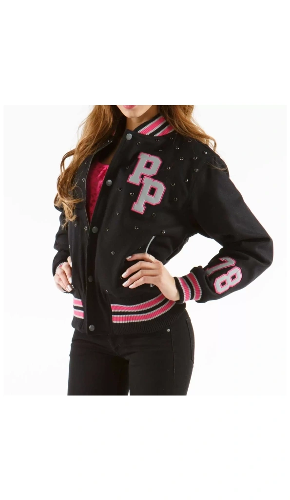 Pelle Pelle Women Varsity Studded Wool Jacket